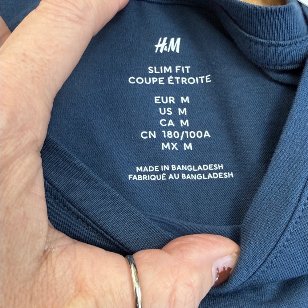 H&M Deep Blue Long Sleeve Tee - Picture 2 of 5